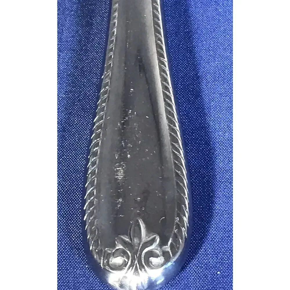 Dinner Knife : Lenox Tudor Bead Stainless Rope Edge Glossy Stainless 9 1/4”